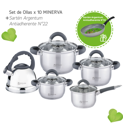 SET DE OLLAS X 10 MINERVA...