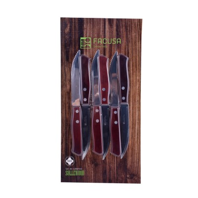 BLISTER X 06 CUCHILLO ASADO...